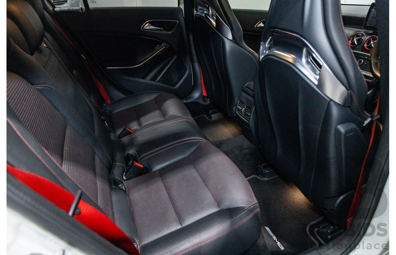 03/2017 Mercedes Benz A45 AMG (AWD) 176 4d Hatchback Calcite White Turbo 2.0L