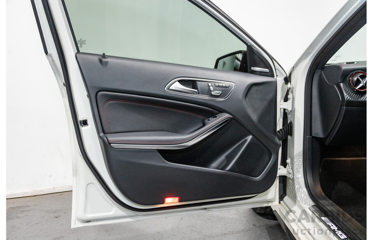 03/2017 Mercedes Benz A45 AMG (AWD) 176 4d Hatchback Calcite White Turbo 2.0L