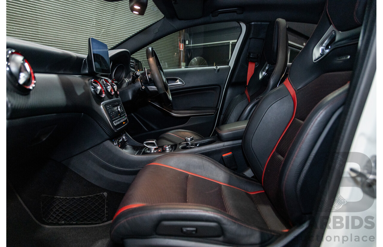 03/2017 Mercedes Benz A45 AMG (AWD) 176 4d Hatchback Calcite White Turbo 2.0L