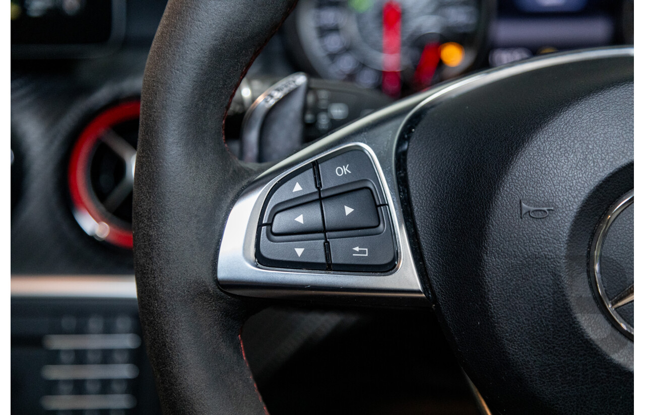 03/2017 Mercedes Benz A45 AMG (AWD) 176 4d Hatchback Calcite White Turbo 2.0L