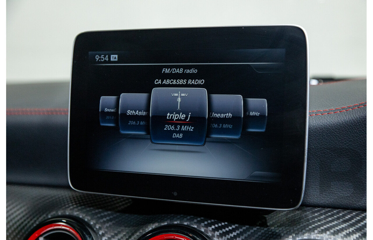 03/2017 Mercedes Benz A45 AMG (AWD) 176 4d Hatchback Calcite White Turbo 2.0L