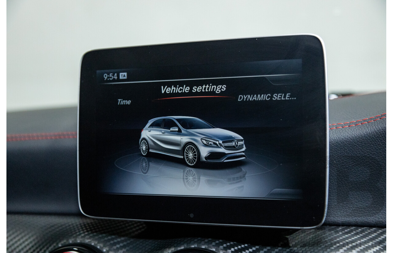 03/2017 Mercedes Benz A45 AMG (AWD) 176 4d Hatchback Calcite White Turbo 2.0L