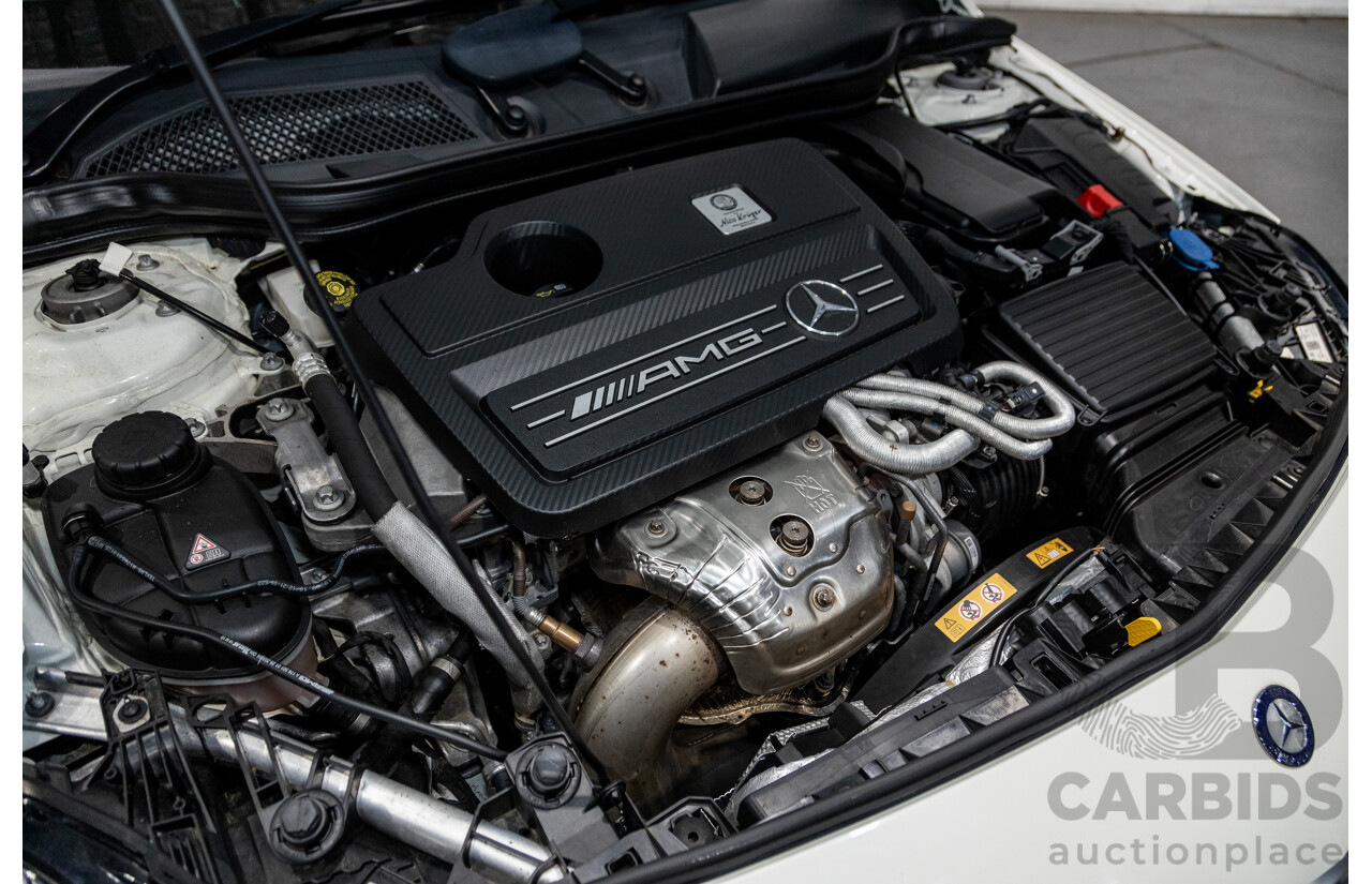 03/2017 Mercedes Benz A45 AMG (AWD) 176 4d Hatchback Calcite White Turbo 2.0L