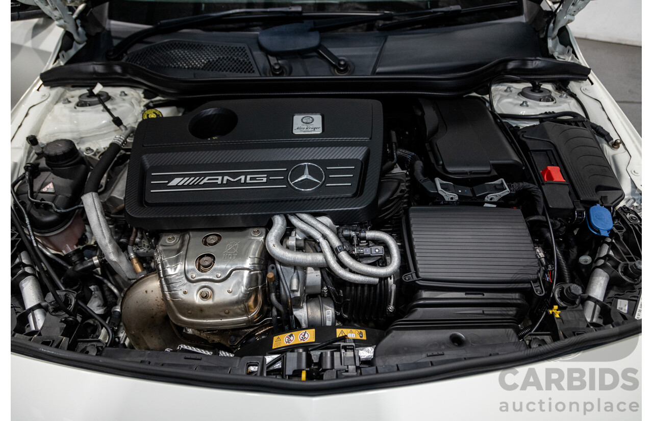 03/2017 Mercedes Benz A45 AMG (AWD) 176 4d Hatchback Calcite White Turbo 2.0L