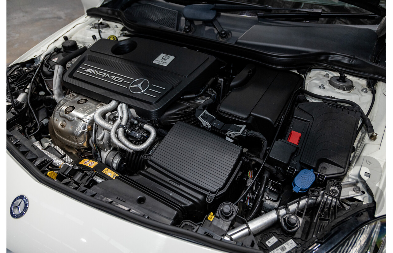 03/2017 Mercedes Benz A45 AMG (AWD) 176 4d Hatchback Calcite White Turbo 2.0L