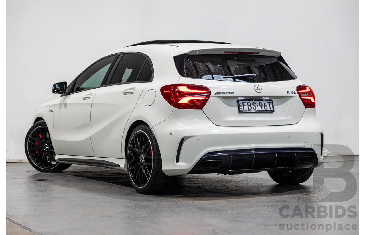 03/2017 Mercedes Benz A45 AMG (AWD) 176 4d Hatchback Calcite White Turbo 2.0L