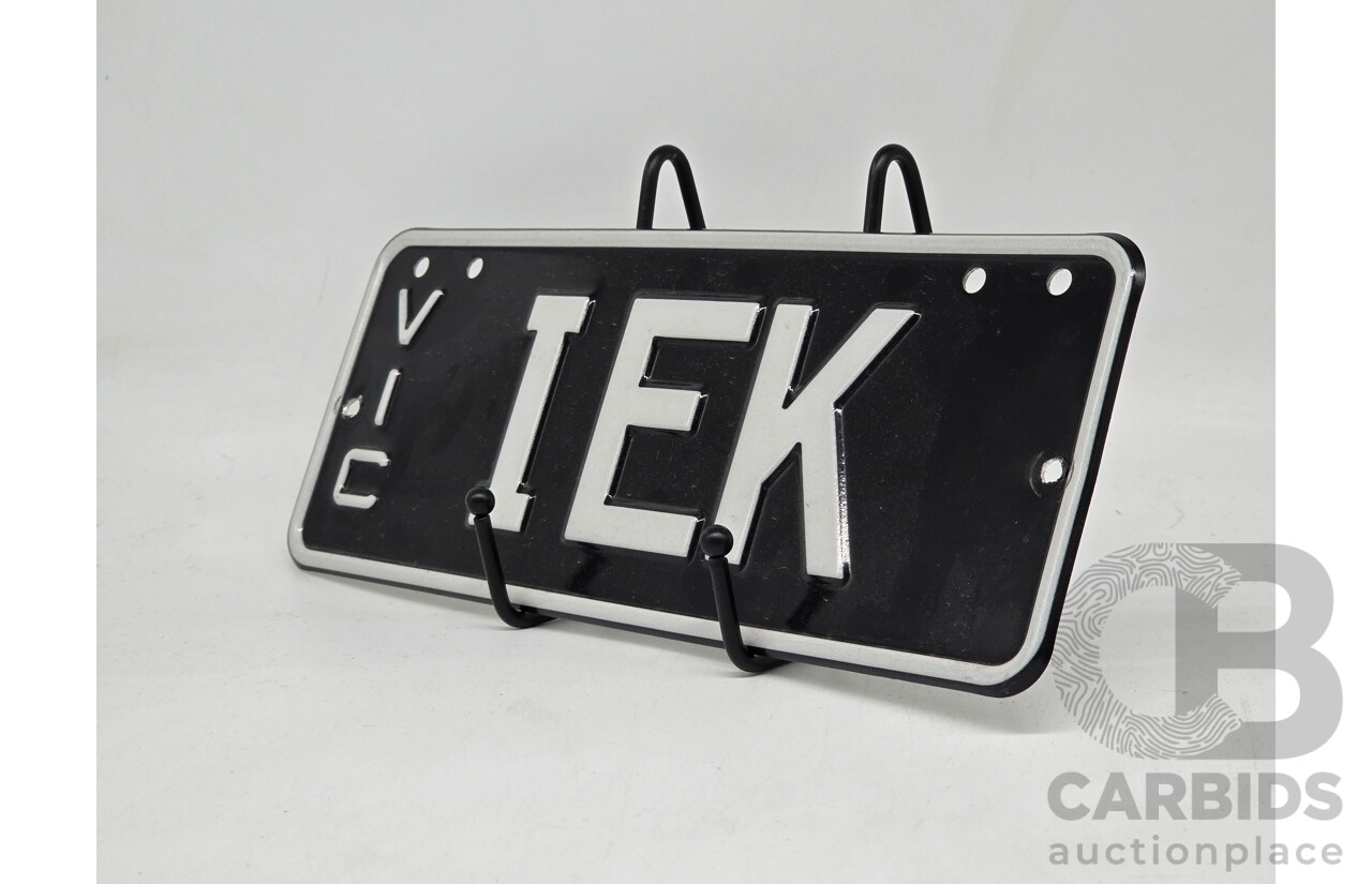Victorian VIC Custom 3 Character Alpha Number Plate - IEK