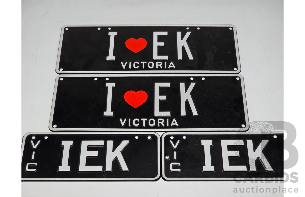 Victorian VIC Custom 3 Character Alpha Number Plate - IEK