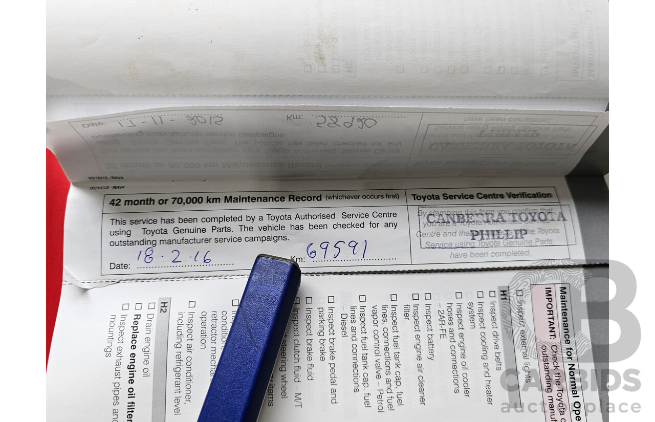 1/2014 Toyota Rav4 GX (4x4) ALA49R 4d Wagon Premium Silver 2.2L