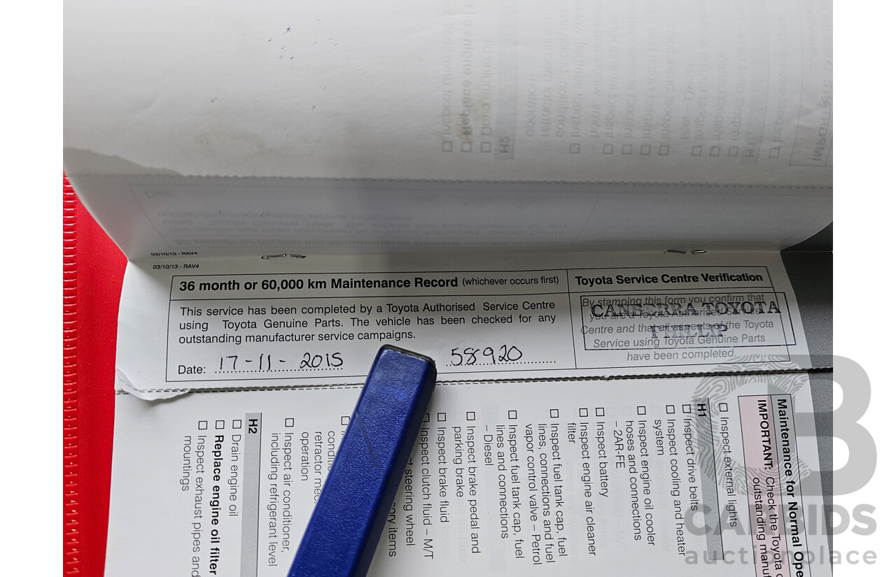 1/2014 Toyota Rav4 GX (4x4) ALA49R 4d Wagon Premium Silver 2.2L