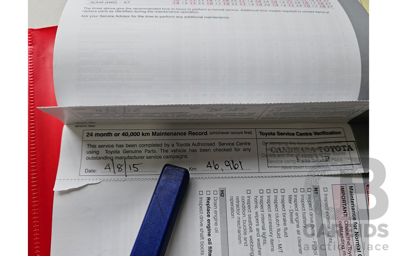 1/2014 Toyota Rav4 GX (4x4) ALA49R 4d Wagon Premium Silver 2.2L