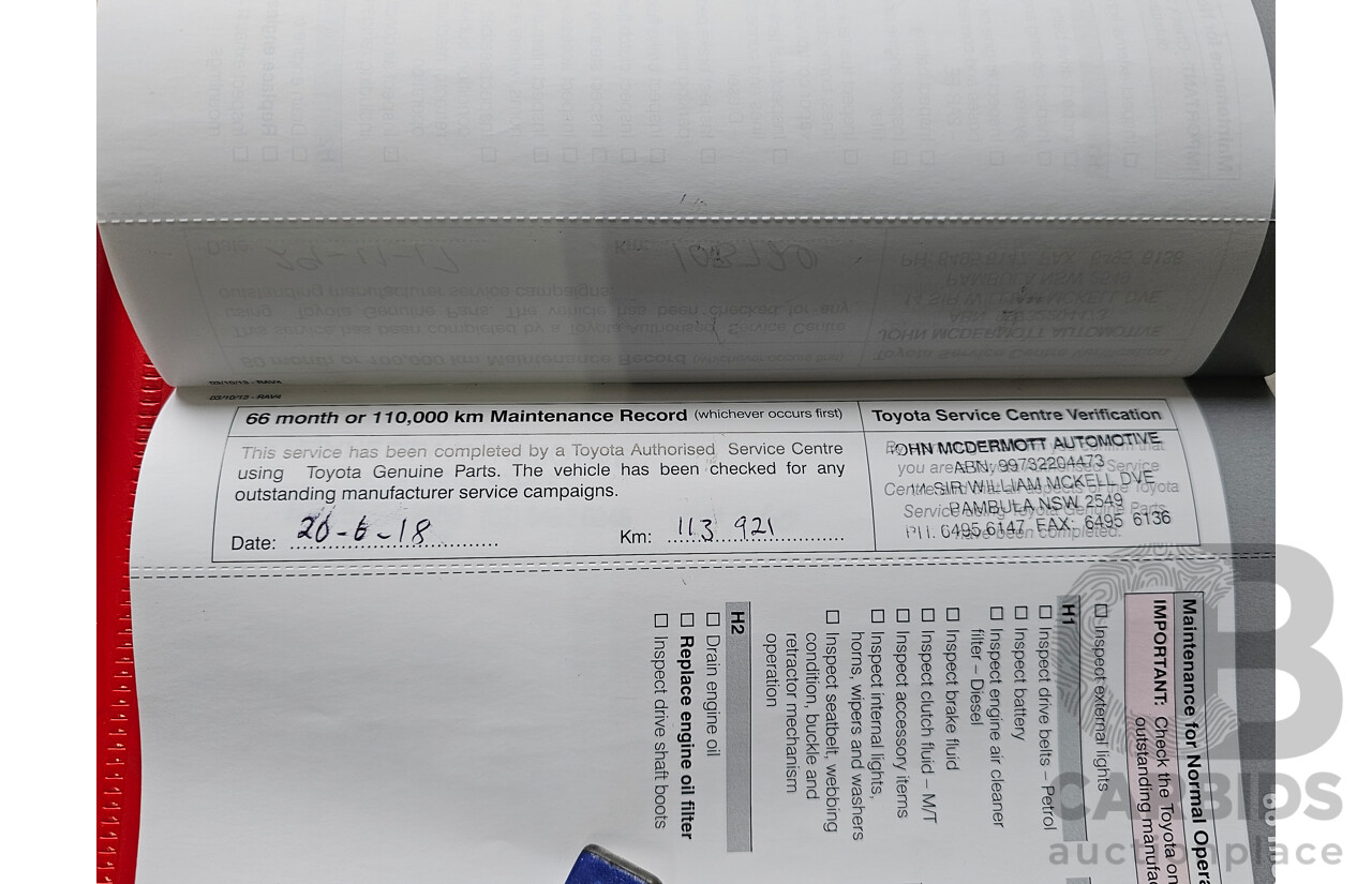 1/2014 Toyota Rav4 GX (4x4) ALA49R 4d Wagon Premium Silver 2.2L