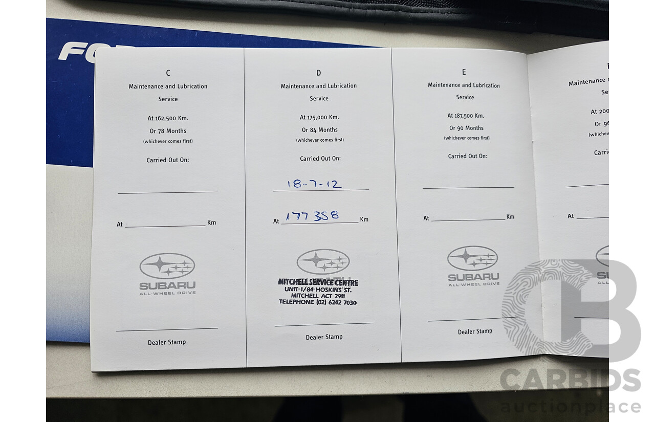 6/2007 Subaru Forester X MY07 4d Wagon White 2.5L