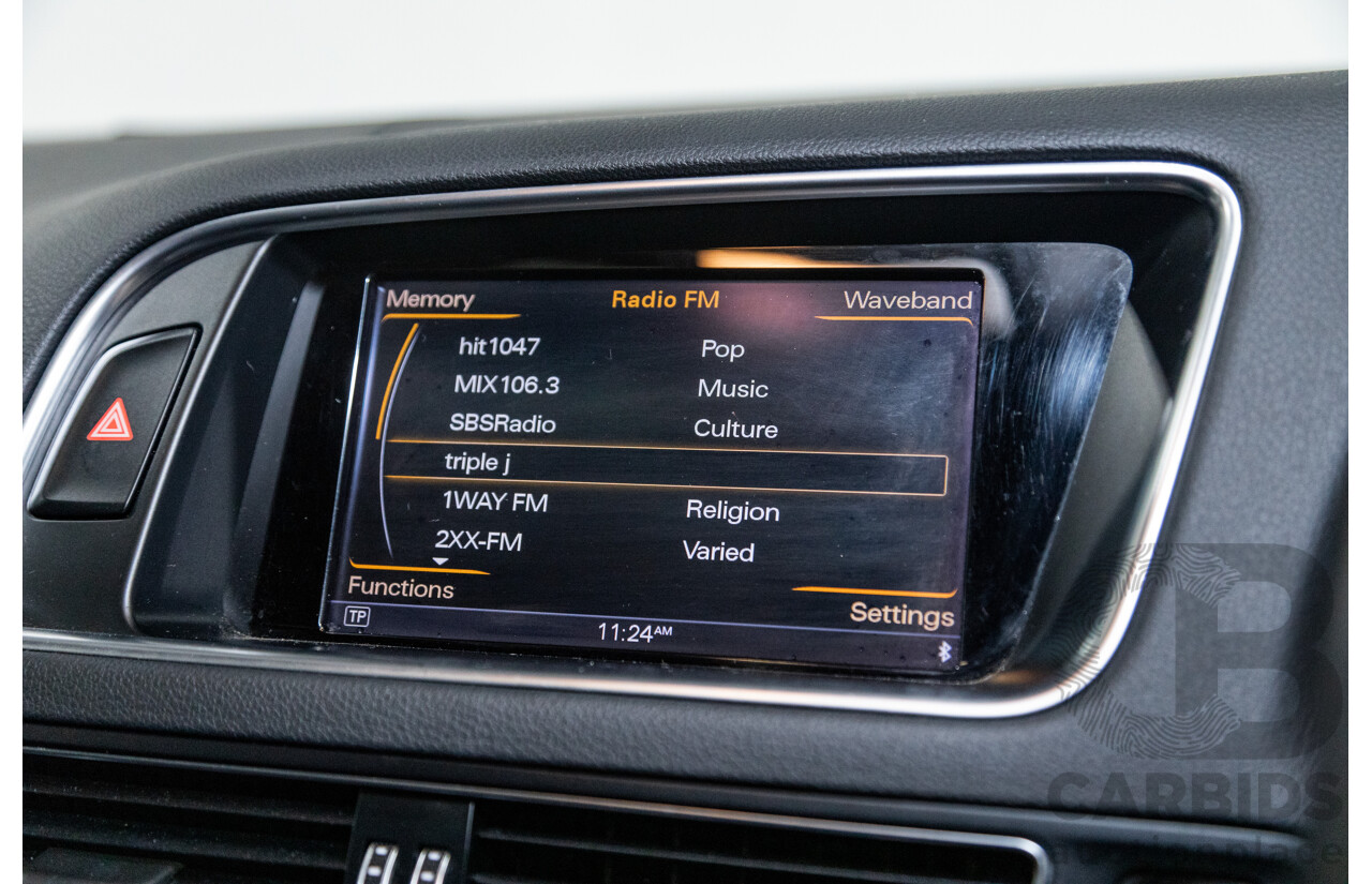 3/2015 Audi SQ5 3.0 TDI Quattro (AWD) 8R MY15 5d Wagon Metallic Black Twin Turbo Diesel V6 3.0L