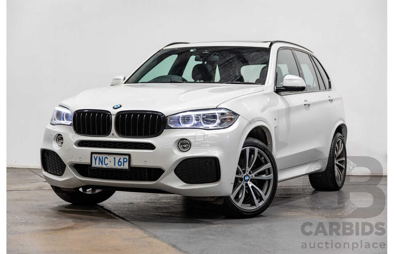 11/2015 BMW X5 Xdrive 30d (AWD) M-Sport Pack F15 MY15 4d Wagon Mineral White Metallic Turbo Diesel 3.0L - 7 Seater