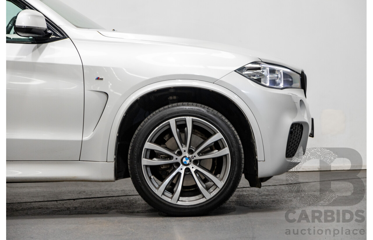11/2015 BMW X5 Xdrive 30d (AWD) M-Sport Pack F15 MY15 4d Wagon Mineral White Metallic Turbo Diesel 3.0L - 7 Seater