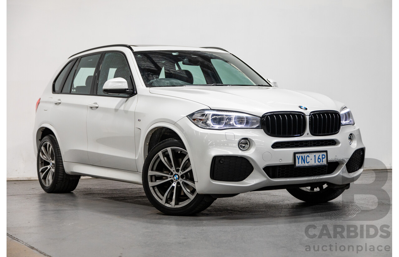 11/2015 BMW X5 Xdrive 30d (AWD) M-Sport Pack F15 MY15 4d Wagon Mineral White Metallic Turbo Diesel 3.0L - 7 Seater