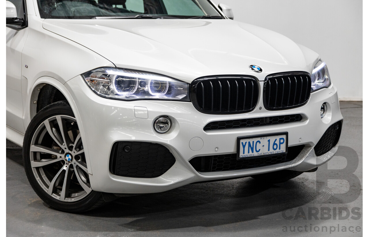 11/2015 BMW X5 Xdrive 30d (AWD) M-Sport Pack F15 MY15 4d Wagon Mineral White Metallic Turbo Diesel 3.0L - 7 Seater