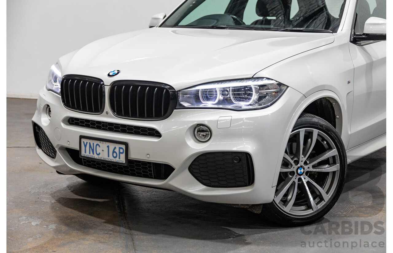 11/2015 BMW X5 Xdrive 30d (AWD) M-Sport Pack F15 MY15 4d Wagon Mineral White Metallic Turbo Diesel 3.0L - 7 Seater
