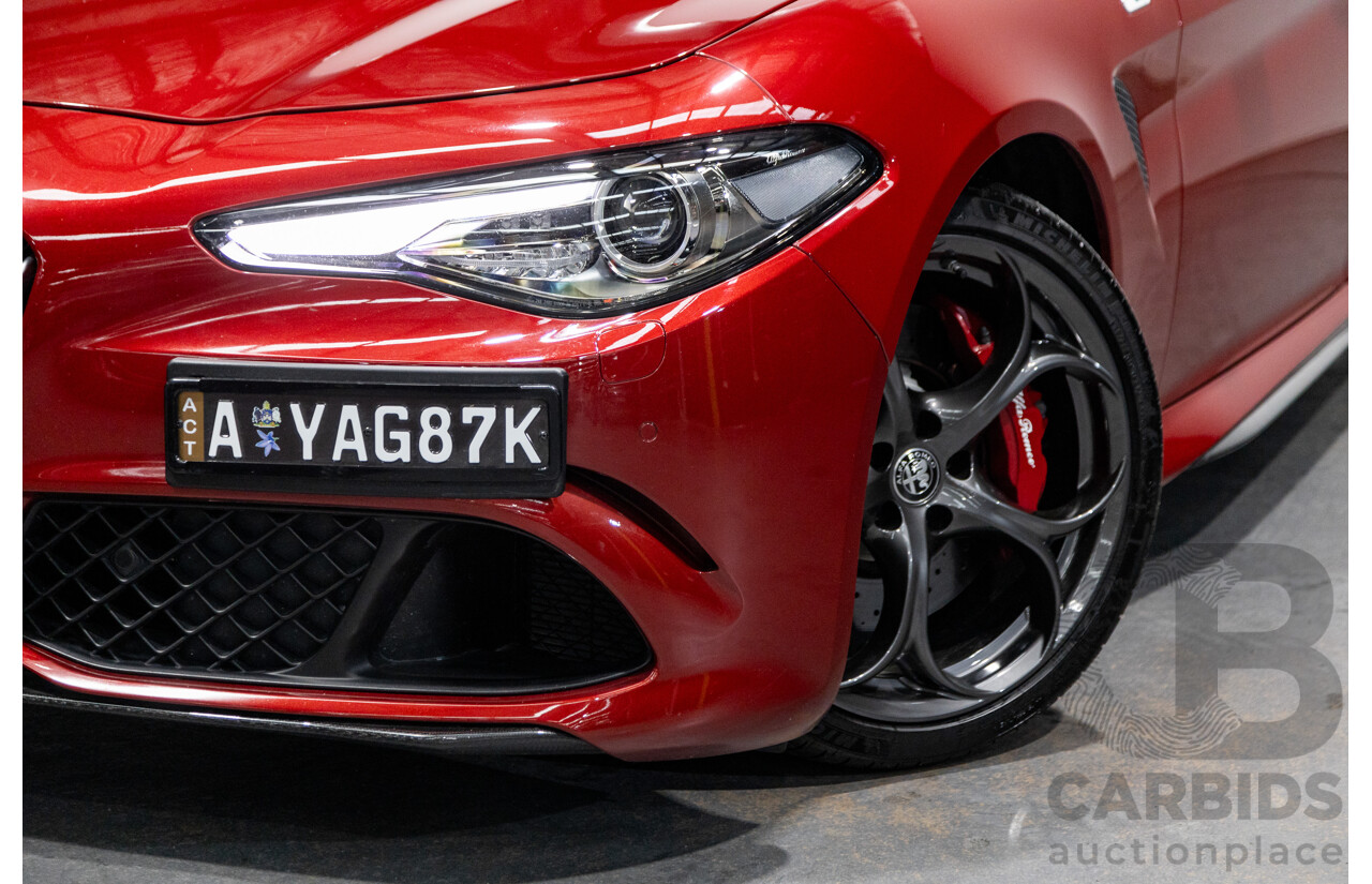 06/2018 Alfa Romeo Giulia Quadrifoglio MY18 4d Sedan Competizione Red Metallic Twin Turbo V6 2.9L