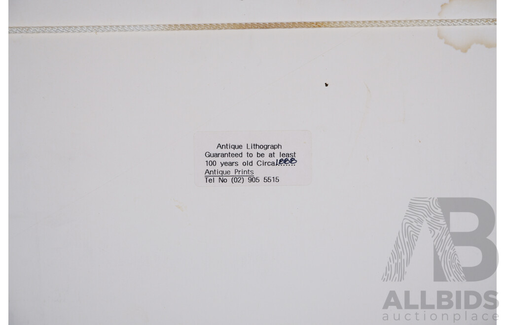 Frank Prout Mahony, (Australian Born British, 1862-1916), a Buck Jumper, Swagmen & Stockrider on the Road, Pair of Beautifully Framed Antique Lithographs, 34 x 41 cm (frames) (2)