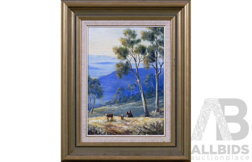Letetia Knight, (20th Century, Australian), The Last Two Today, Oil on Board, 52 x 42 cm (frame)