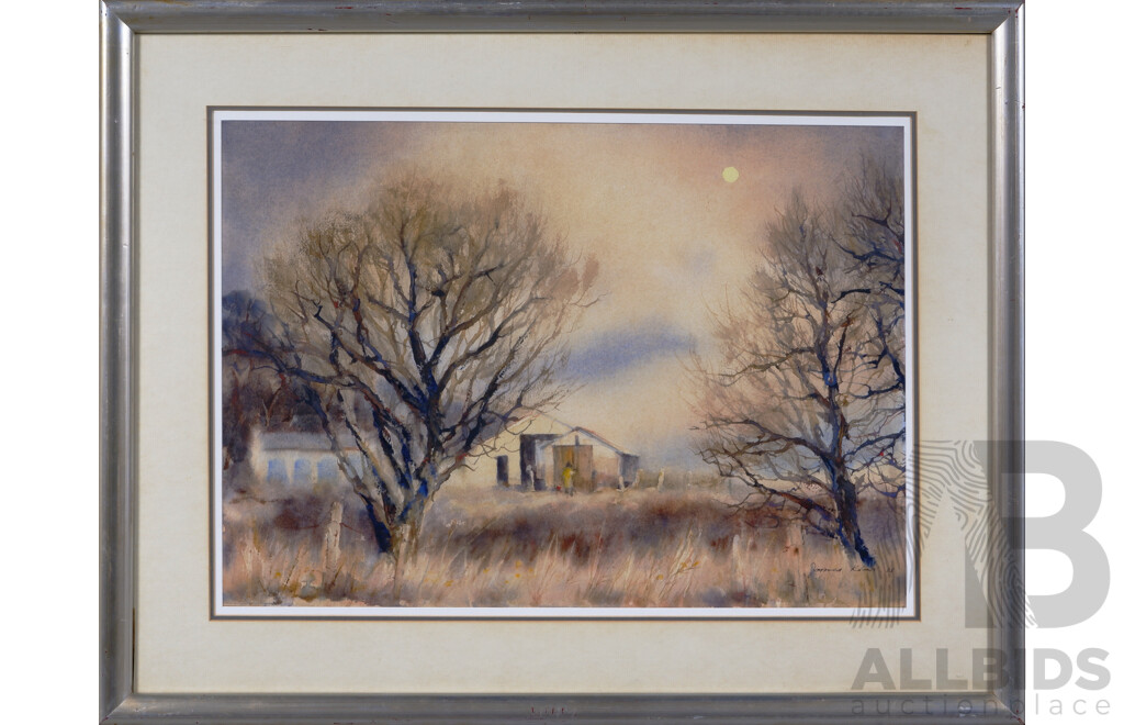 James Kiwi, (20th Century, Estonian-Australian, 1921 - 1989), Looking Up (At Moss Vale), Original Watercolour, 56 x 71 cm (frame)