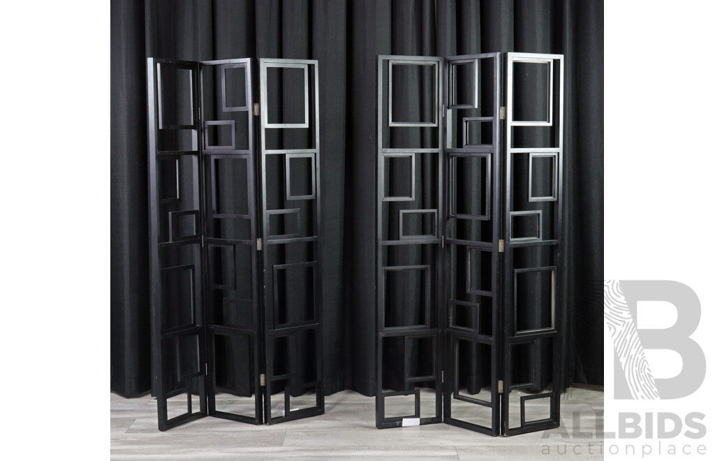 Pair of Geometric Decorative Room Dividers