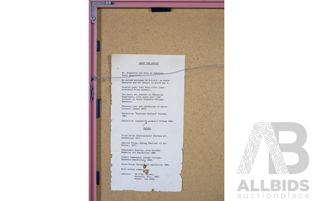 William A. Stapleton, (20th Century, - Lot 1596226 | ALLBIDS