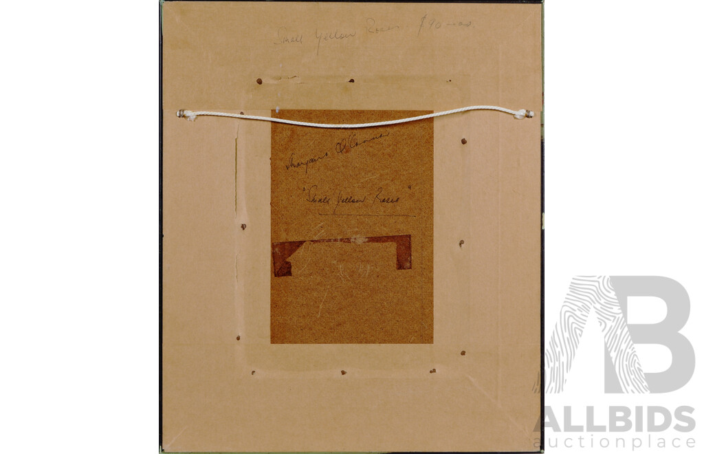 Maryanne O'Connor, (20th Century), Small Yellow Roses, Oil on Canvas Board, 32 x 27 cm (frame)