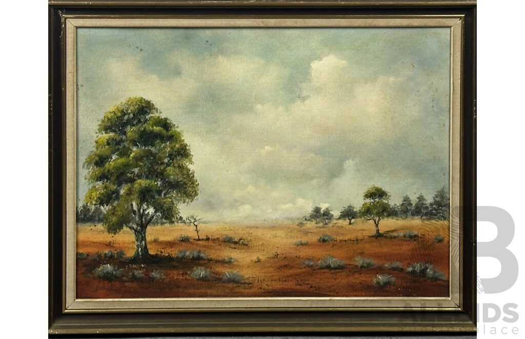Ivy Darling, (20th Century, Australian), Outback (1982), Oil on Canvas, 55 x 70 cm (frame)