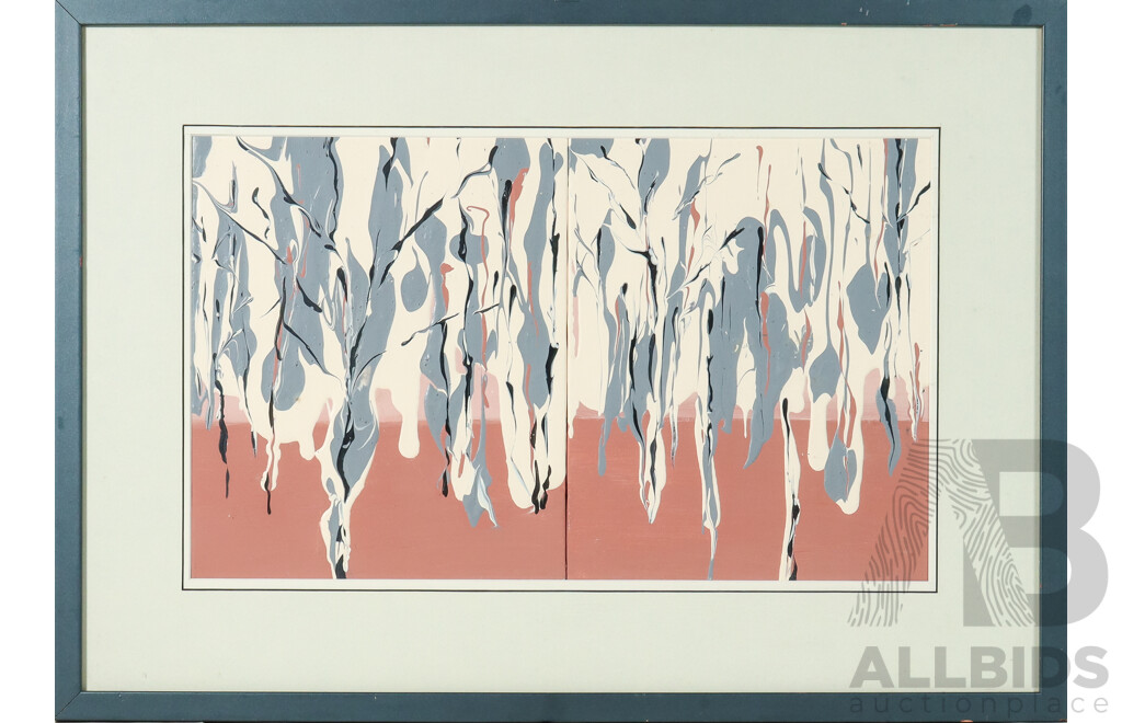 V.K. Rogan (20th Century, Australian, Active C2000s), Forest Spirits 3 (2005), Wonderful Original Mixed Media on Dual Canvas Panels, 47 x 67 cm (frame)