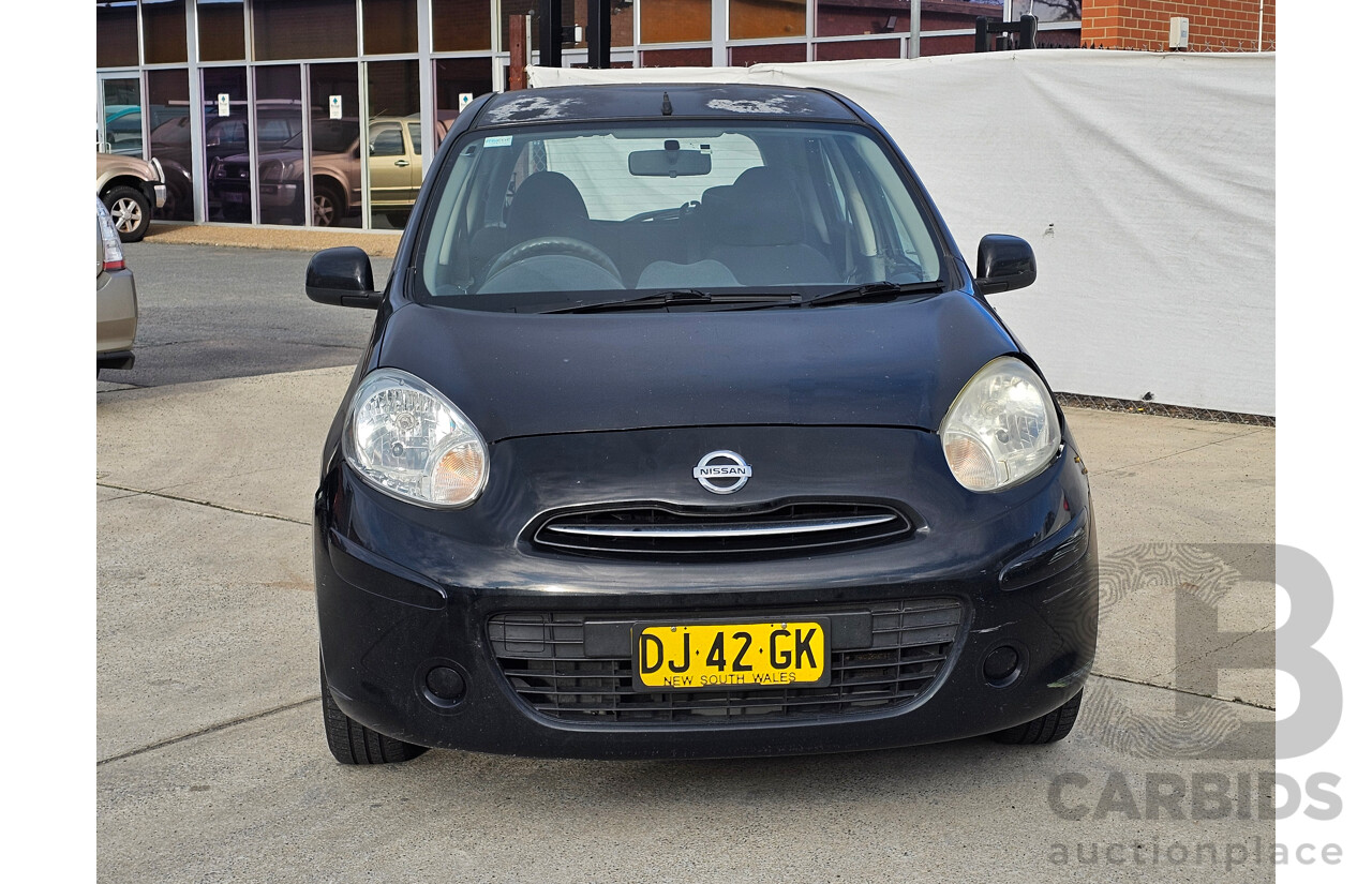 9/2011 Nissan Micra ST K13 5d Hatchback Black 1.2L
