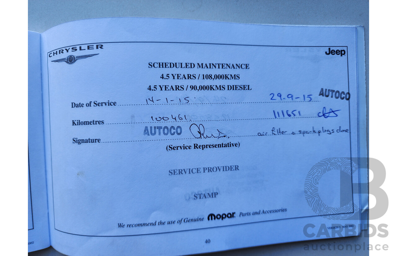 05/2007 Chrysler Pt Cruiser LIMITED FWD MY06 5D Hatchback Silver 2.4L