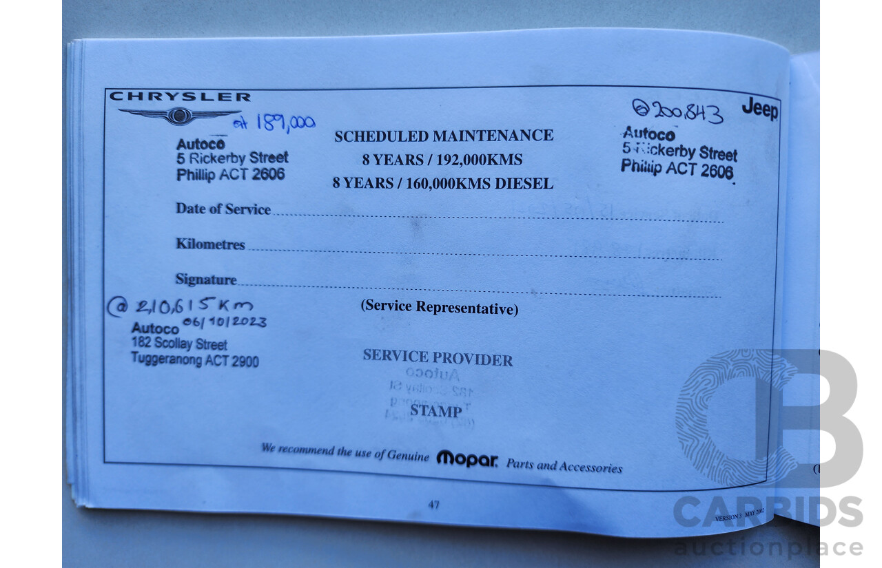 05/2007 Chrysler Pt Cruiser LIMITED FWD MY06 5D Hatchback Silver 2.4L