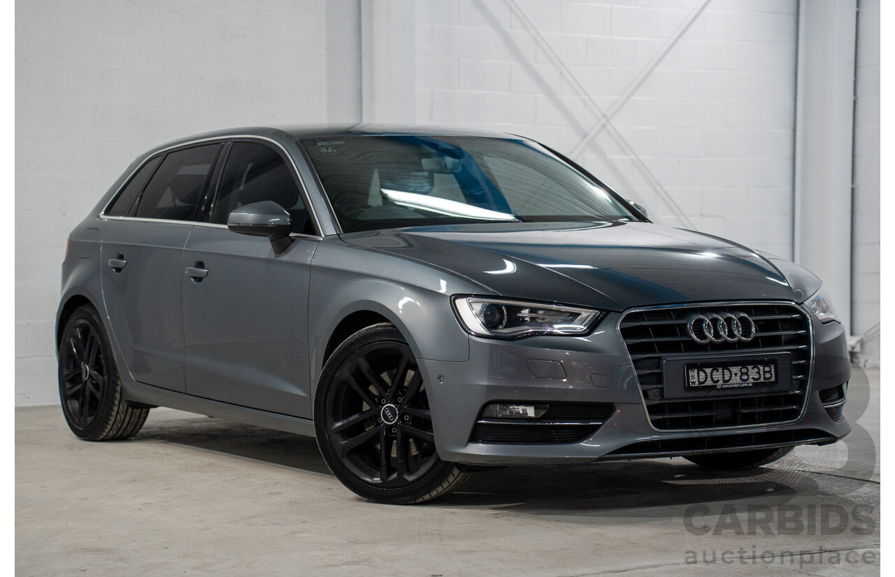 9/2015 Audi A3 Sportback 1.8 TFSI Ambition 8V MY15 5d Hatchback Monsoon Grey Metallic Turbo 1.8L