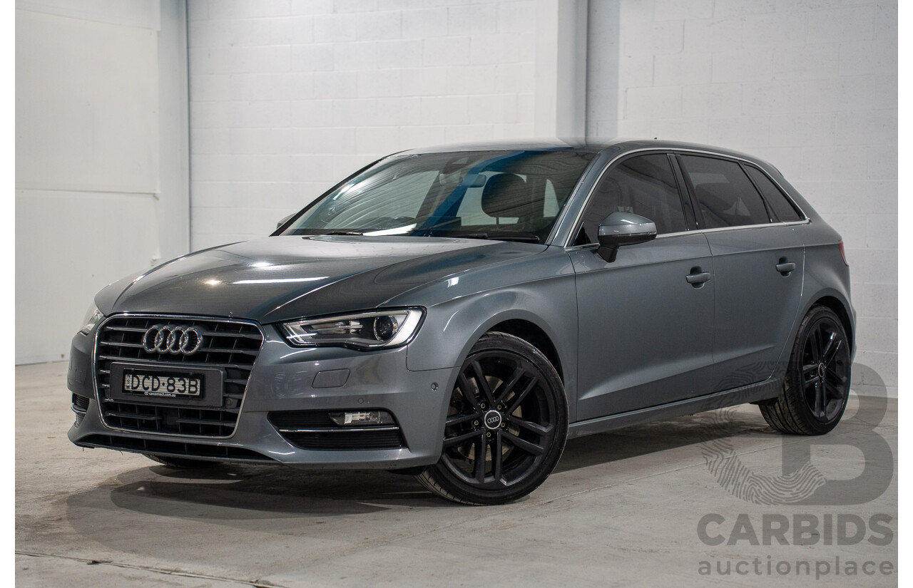9/2015 Audi A3 Sportback 1.8 TFSI Ambition 8V MY15 5d Hatchback Monsoon Grey Metallic Turbo 1.8L