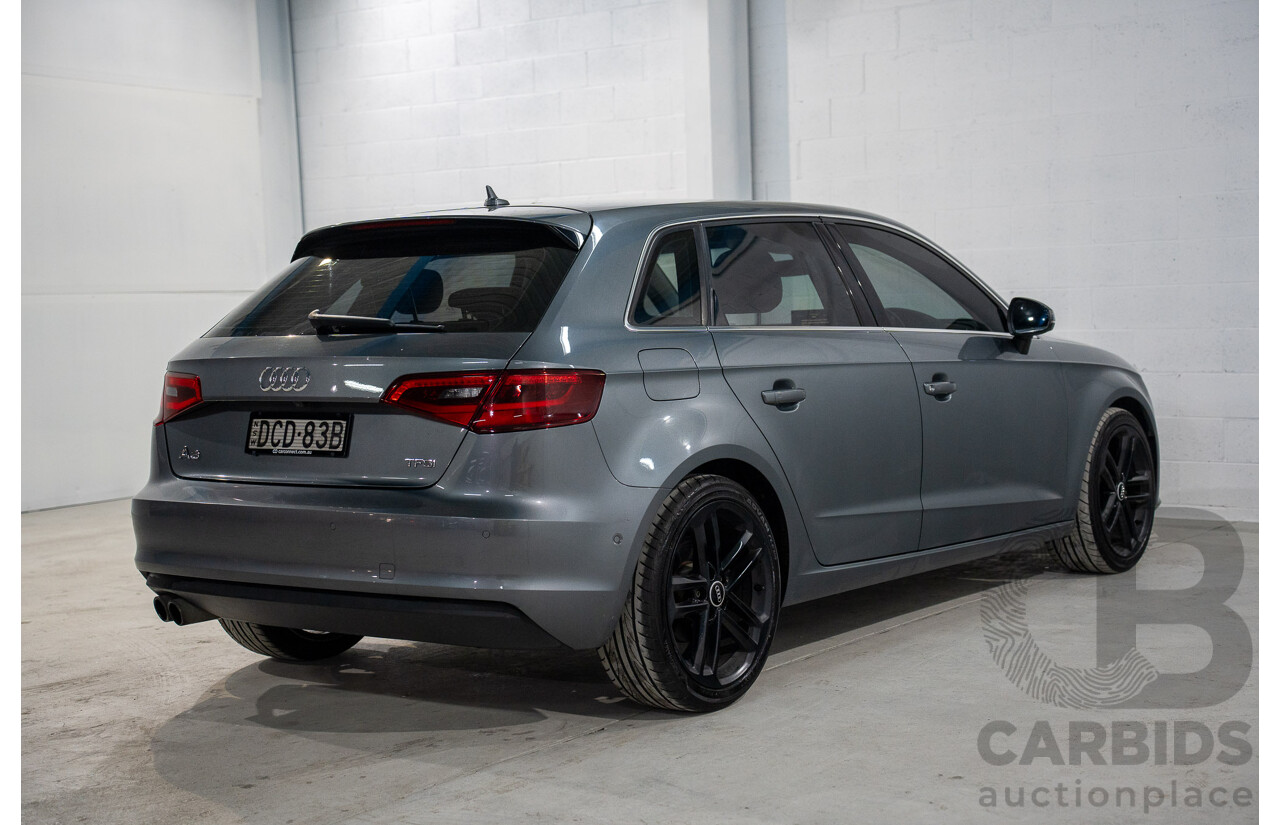 9/2015 Audi A3 Sportback 1.8 TFSI Ambition 8V MY15 5d Hatchback Monsoon Grey Metallic Turbo 1.8L