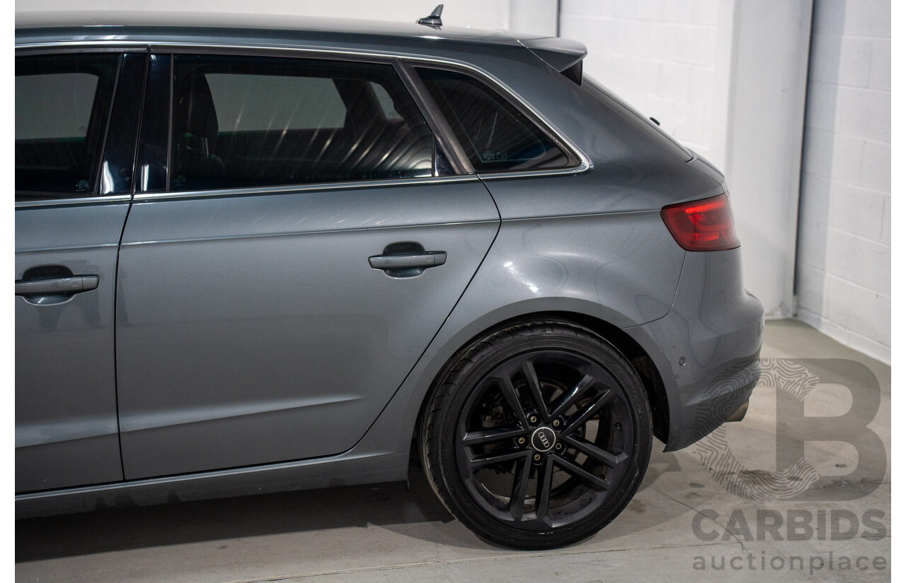 9/2015 Audi A3 Sportback 1.8 TFSI Ambition 8V MY15 5d Hatchback Monsoon Grey Metallic Turbo 1.8L