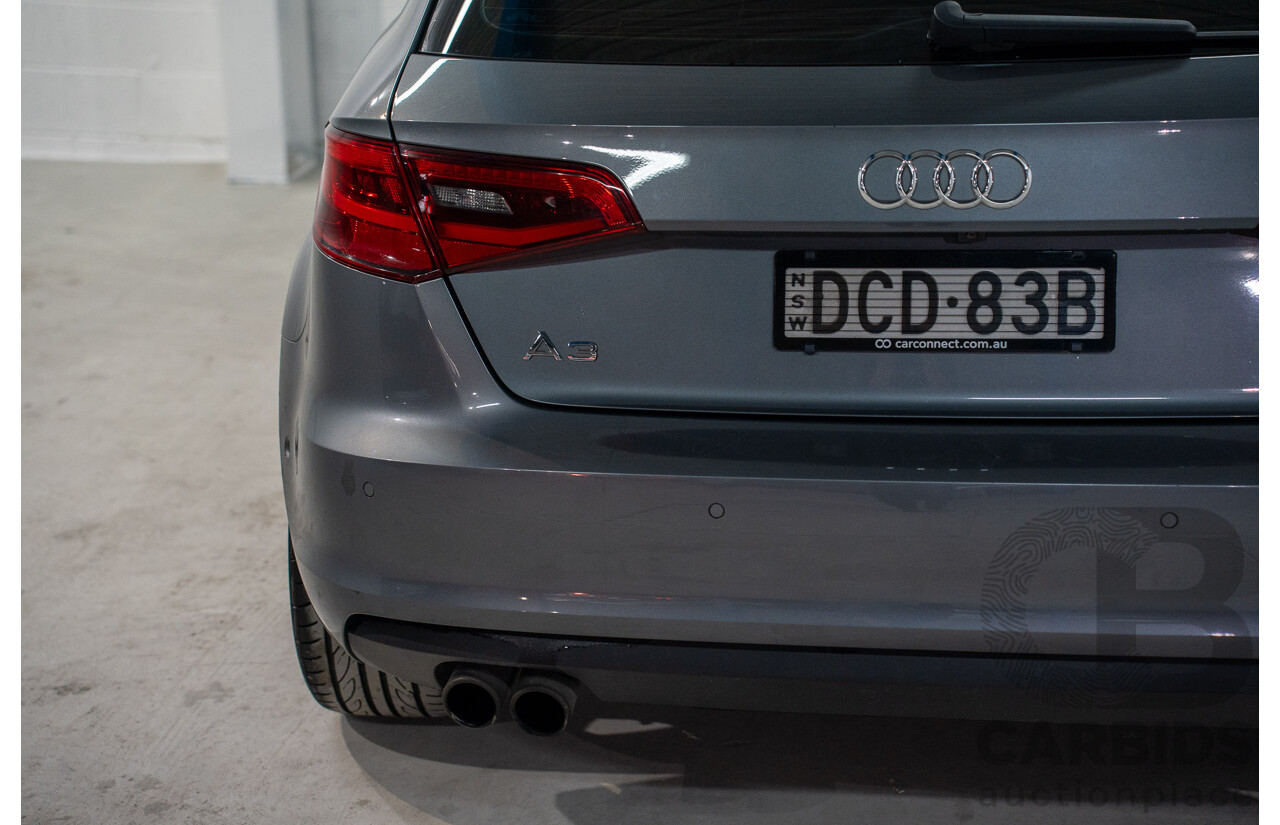 9/2015 Audi A3 Sportback 1.8 TFSI Ambition 8V MY15 5d Hatchback Monsoon Grey Metallic Turbo 1.8L