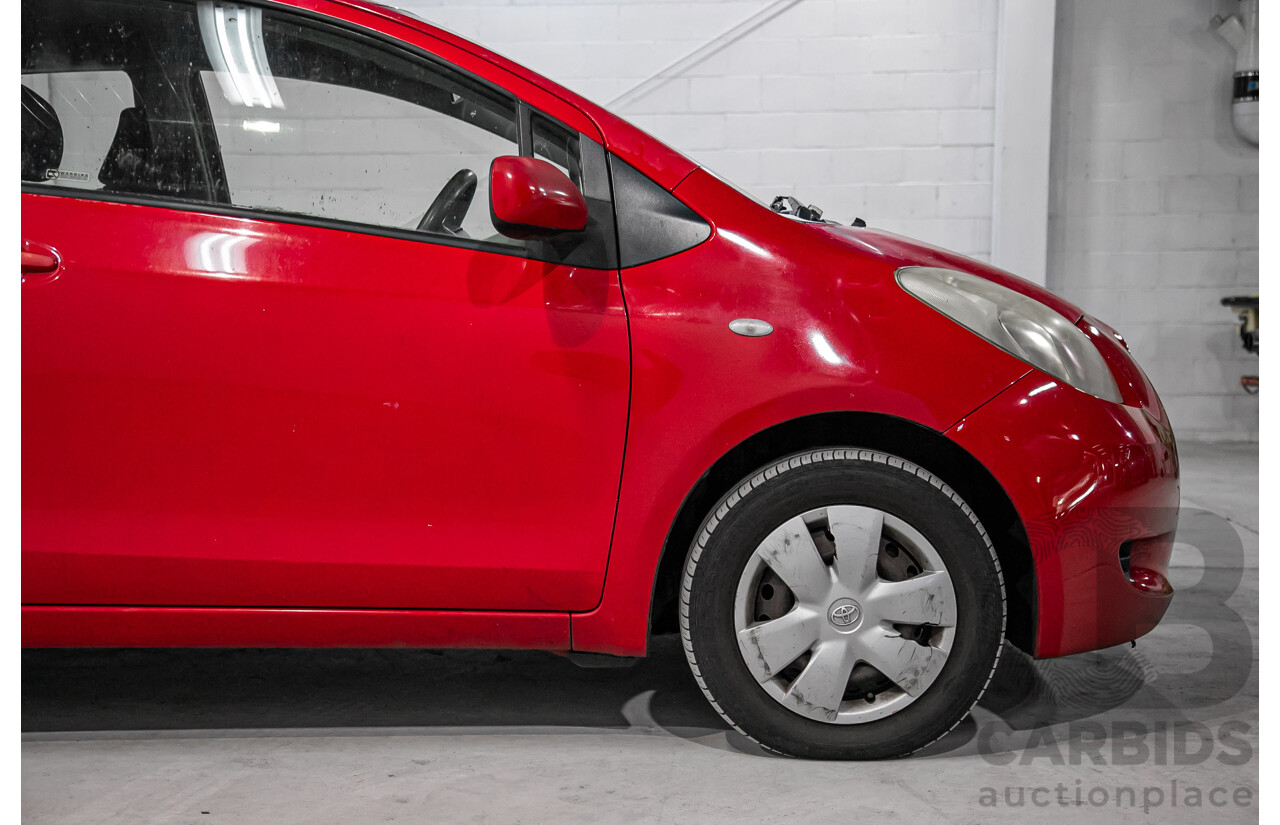 1/2007 Toyota Yaris YR NCP90R 3d Hatchback Cherry Red 1.3L