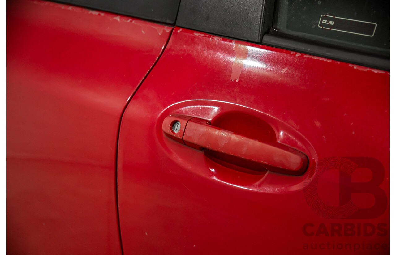 1/2007 Toyota Yaris YR NCP90R 3d Hatchback Cherry Red 1.3L