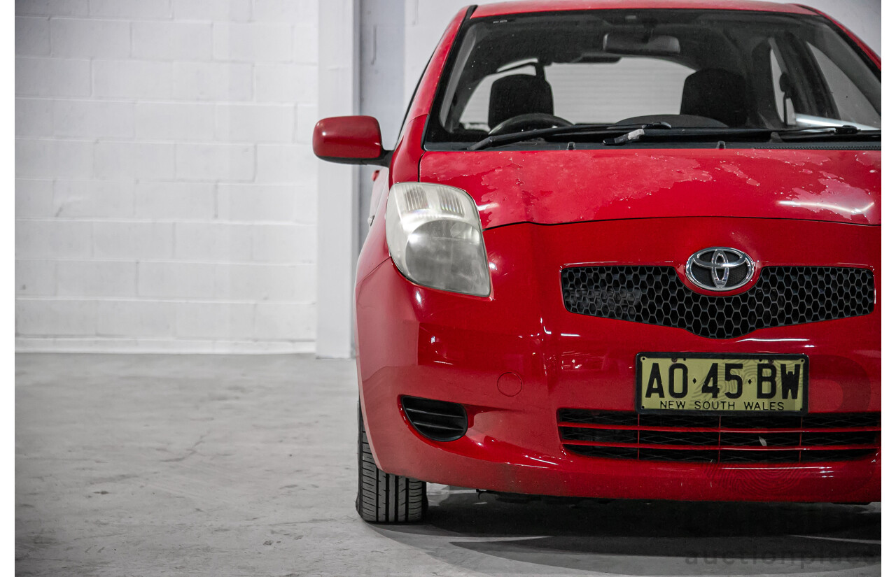 1/2007 Toyota Yaris YR NCP90R 3d Hatchback Cherry Red 1.3L