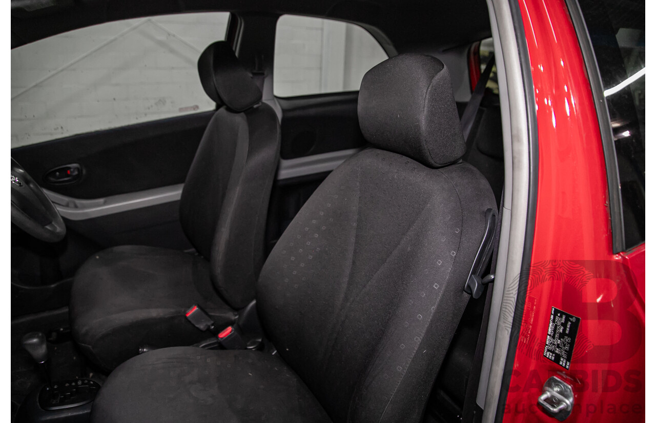 1/2007 Toyota Yaris YR NCP90R 3d Hatchback Cherry Red 1.3L