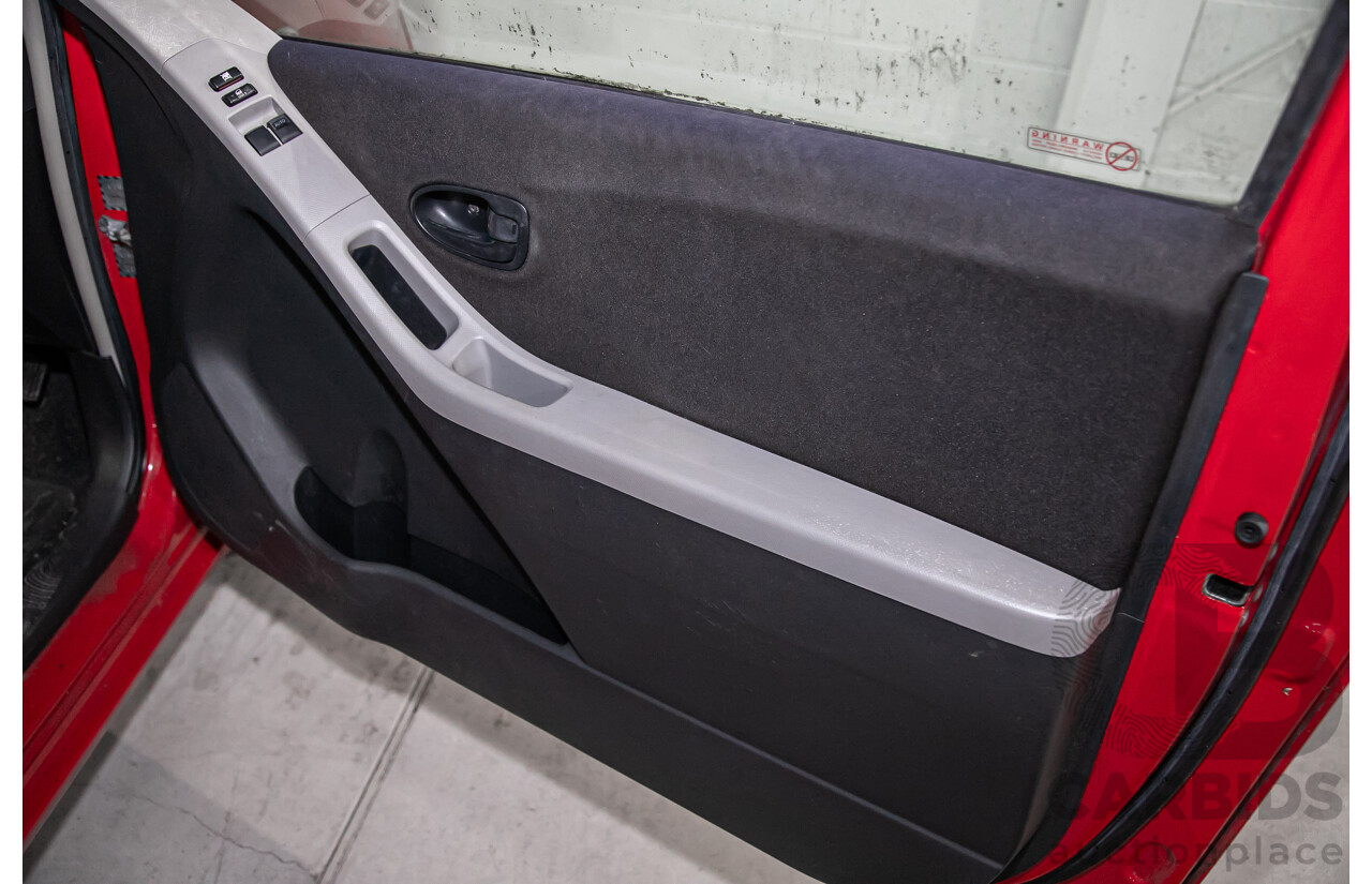 1/2007 Toyota Yaris YR NCP90R 3d Hatchback Cherry Red 1.3L