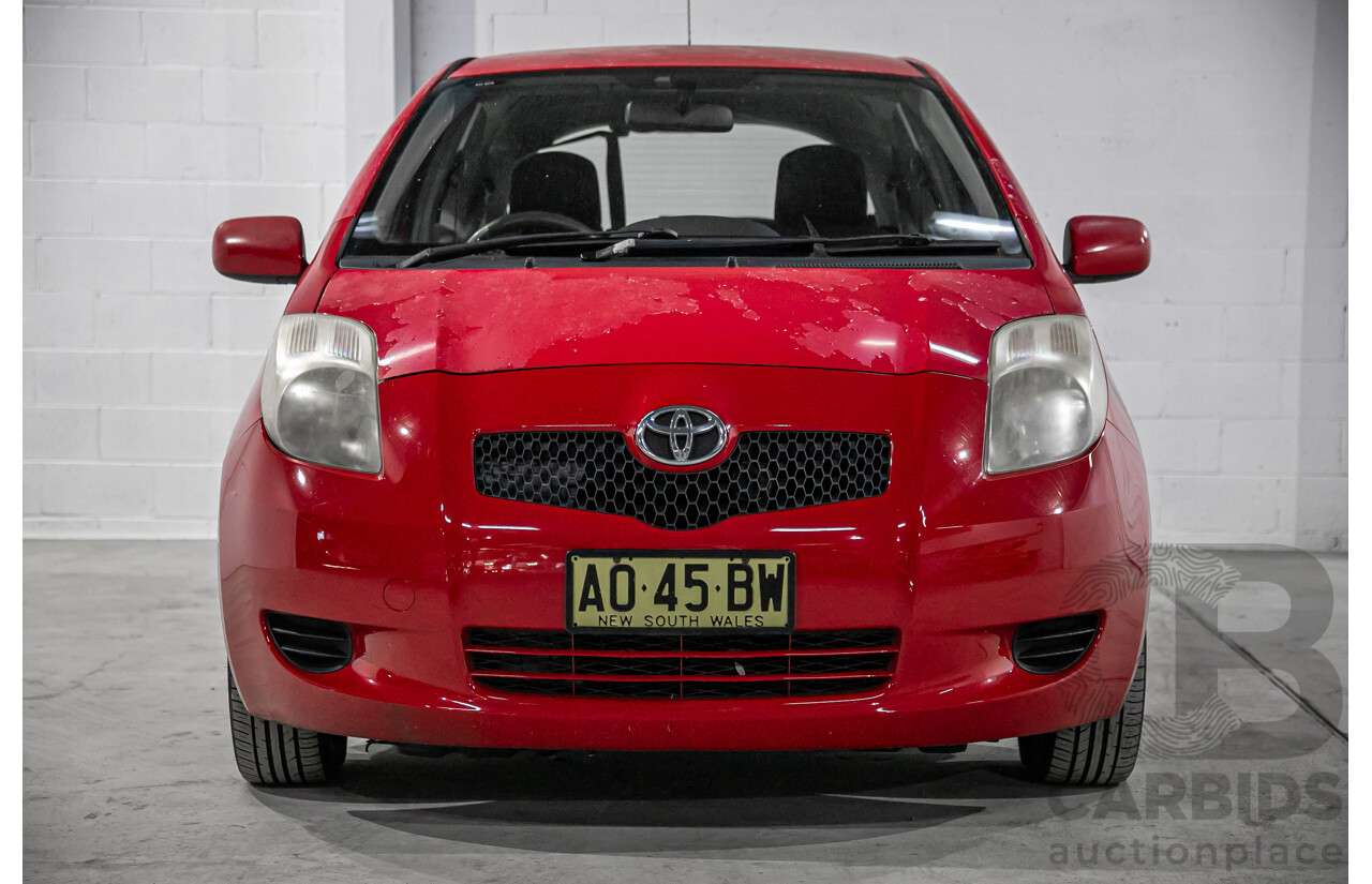 1/2007 Toyota Yaris YR NCP90R 3d Hatchback Cherry Red 1.3L