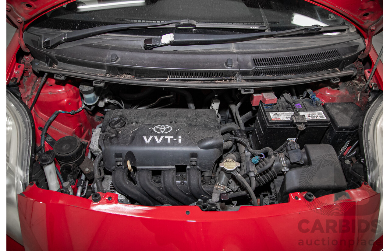 1/2007 Toyota Yaris YR NCP90R 3d Hatchback Cherry Red 1.3L