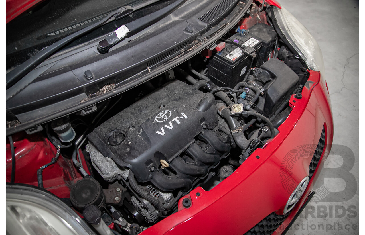 1/2007 Toyota Yaris YR NCP90R 3d Hatchback Cherry Red 1.3L