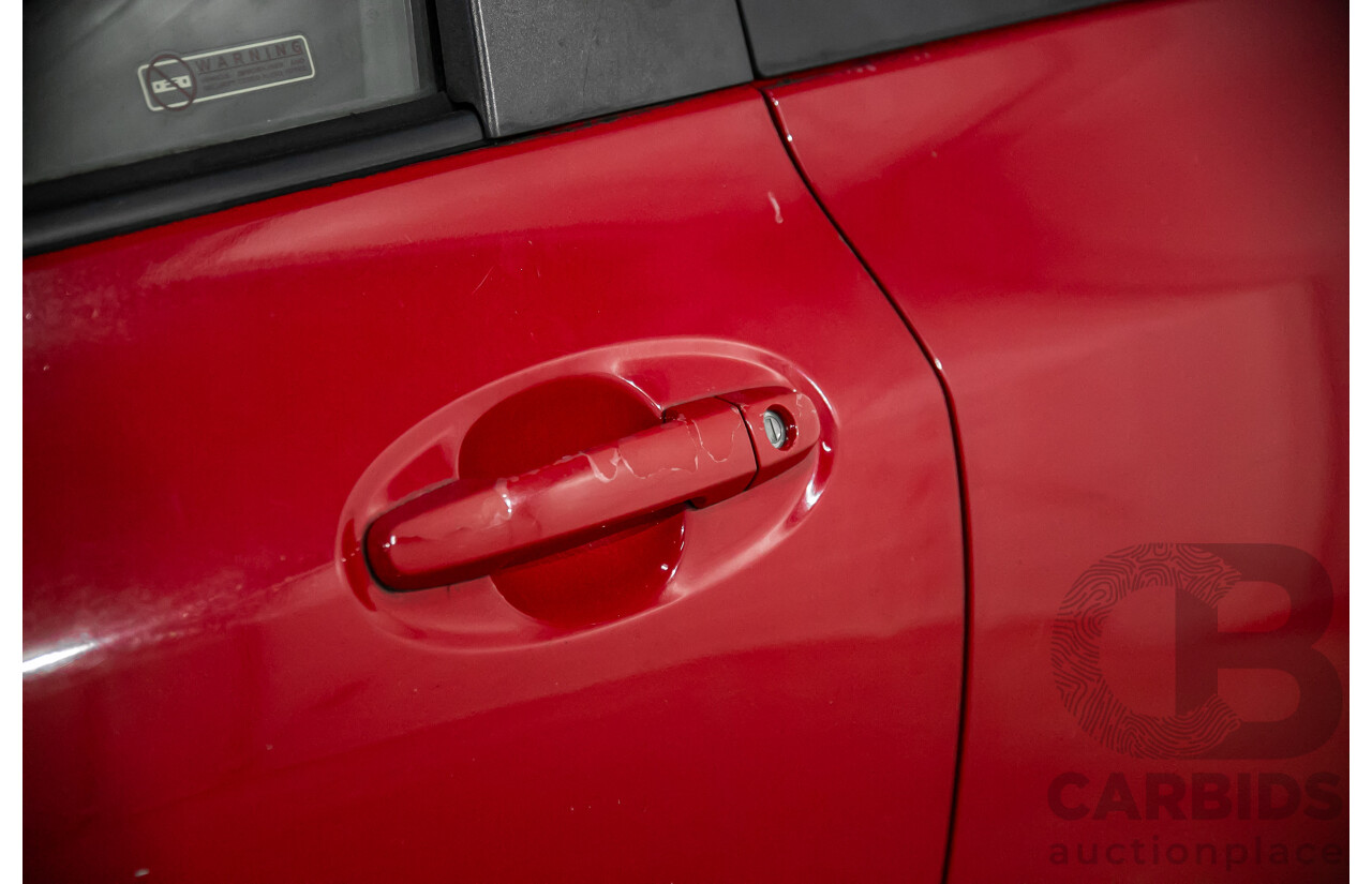 1/2007 Toyota Yaris YR NCP90R 3d Hatchback Cherry Red 1.3L