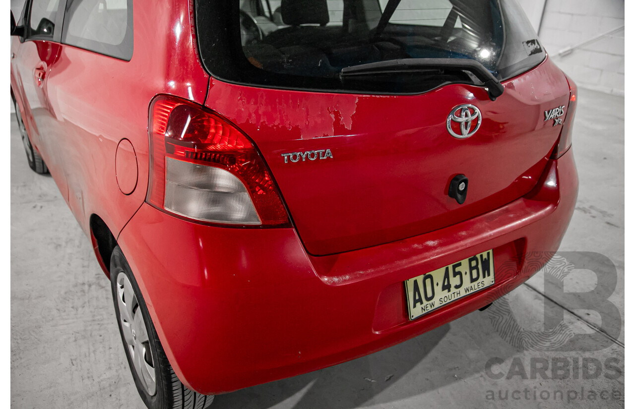 1/2007 Toyota Yaris YR NCP90R 3d Hatchback Cherry Red 1.3L